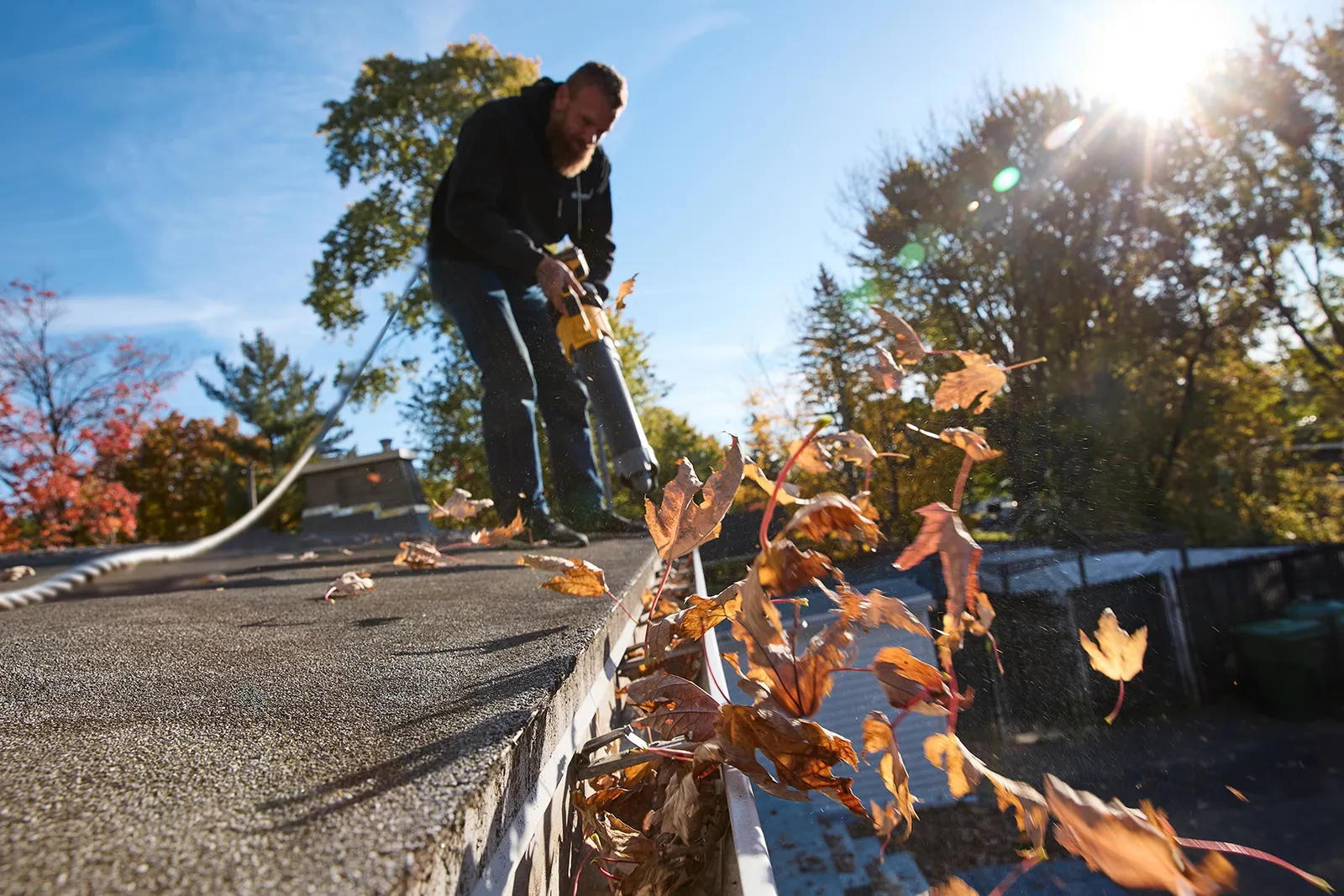 Gutter replacement on a brick facade — First Choice Gutters LLC, south-central Kentucky BC