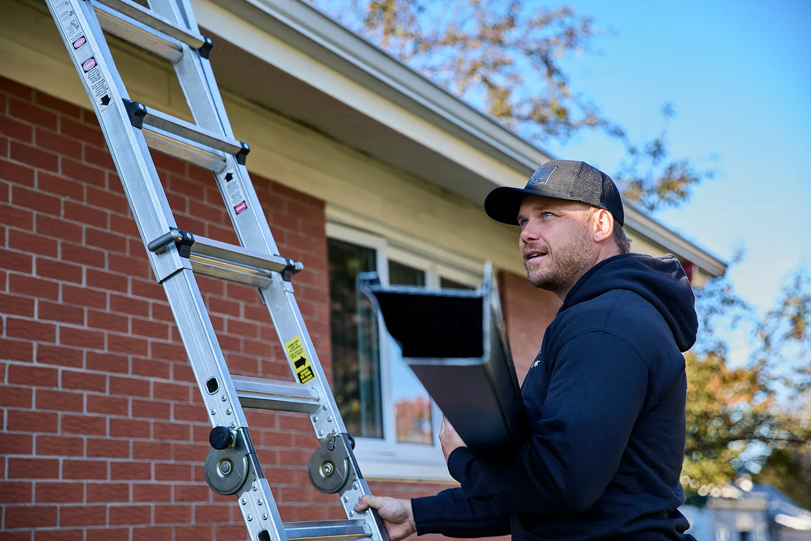 Downspout preparation and fitting — First Choice Gutters LLC, south-central Kentucky BC